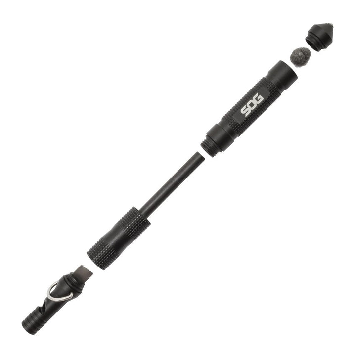 Multipurpose Survival & Defense Flint Tool/Safety Whistle