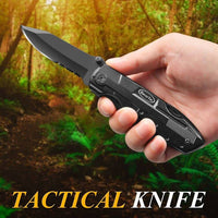 Multitool Folding Stainless-Steel Pocket Knife | Black