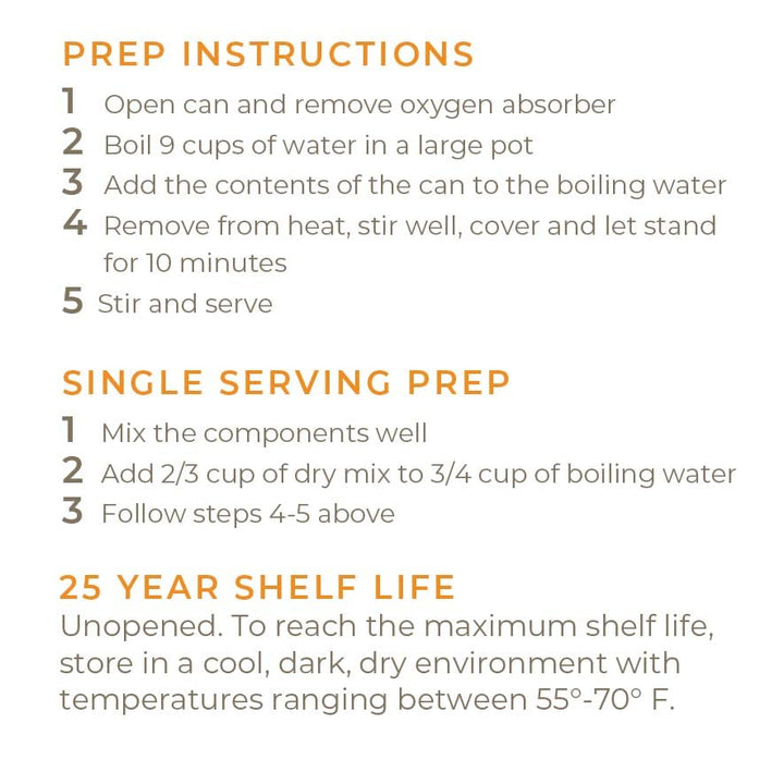 Freeze-Dried Loaded Mashed Potatoes Survival Ration | 1-Pack