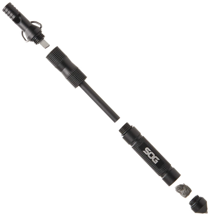 Multipurpose Survival & Defense Flint Tool/Safety Whistle