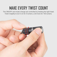 150 Lumens Portable Rechargeable Keychain Flashlight