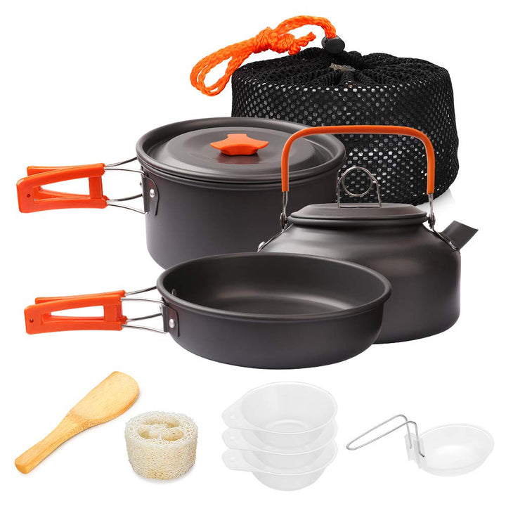 Camping Cookware & Utensils Gear | 10 Pcs