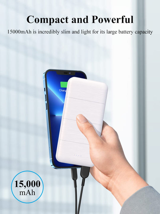 15000mAh 5V3.1A Portable Charging PowerBank | 2-Pack
