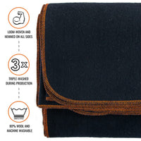 4.5 lbs 64" x 88" Military Wool Blanket | Navy