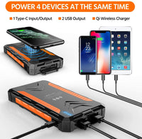 38800mAh Solar Power Bank w/ Flashlight | Orange