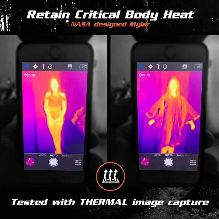 Emergency Hybrid Camping Blanket/Poncho | 4-pack