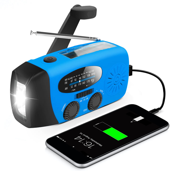 Emergency Rechargeable Power Bank Radio | Blue