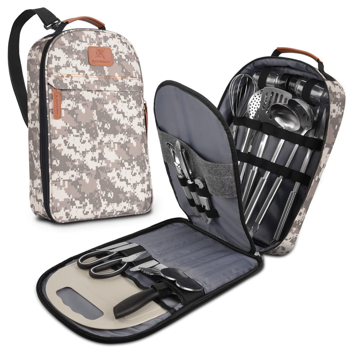 Camo Camp Kitchen Cooking Utensil Set | 27 Pcs