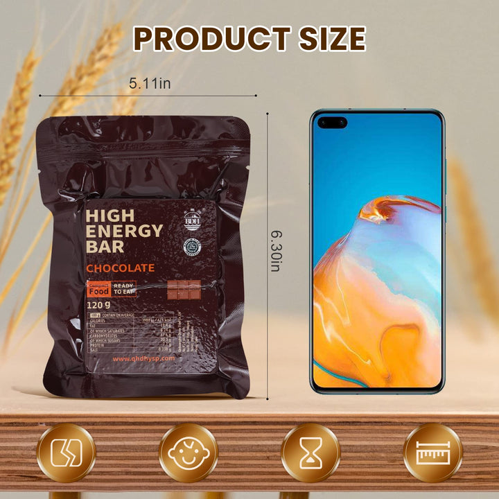 Chocolate Flavored Food Ration Bars | 12-Count