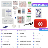 Car Emergency First Aid Travel Kits | 275Pcs