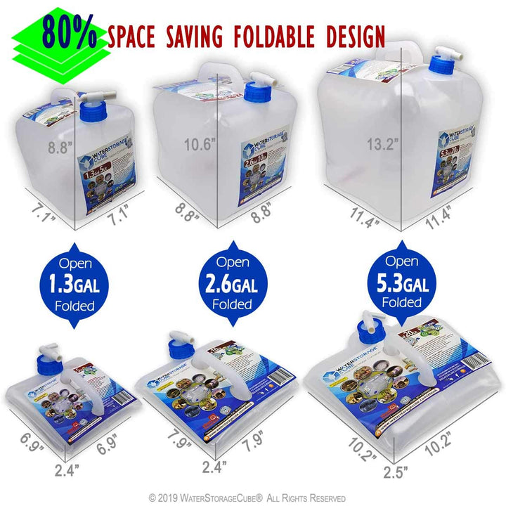 2.6 gal. Collapsible Water Storage Cube | 2-Pack