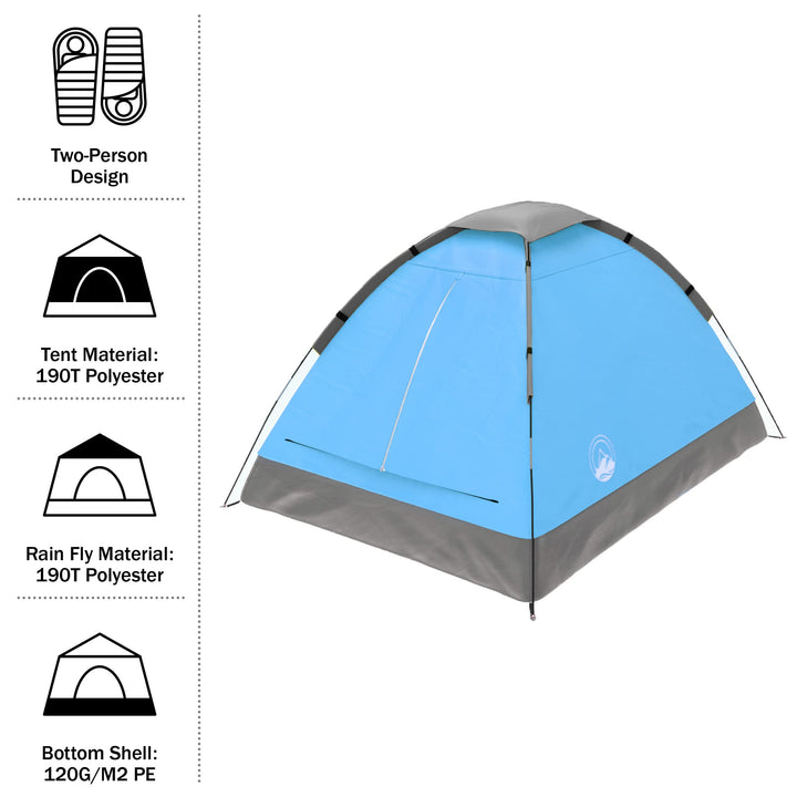Lightweight 2-Person Camping Tent | Bold Blue