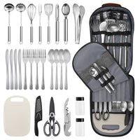 Camo Camp Kitchen Cooking Utensil Set | 27 Pcs