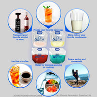 Premium Collapsible Water Container Bag | 4-pack
