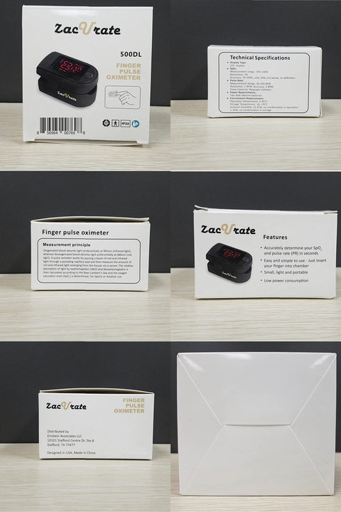 500DL Fingertip Pulse Oximeter Set | Royal Black