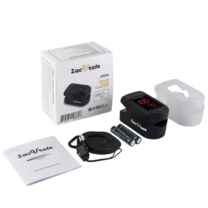 500DL Fingertip Pulse Oximeter Set | Royal Black