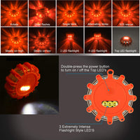 LED Emergency Roadside Flares w/ 9 Modes | 3-Pack
