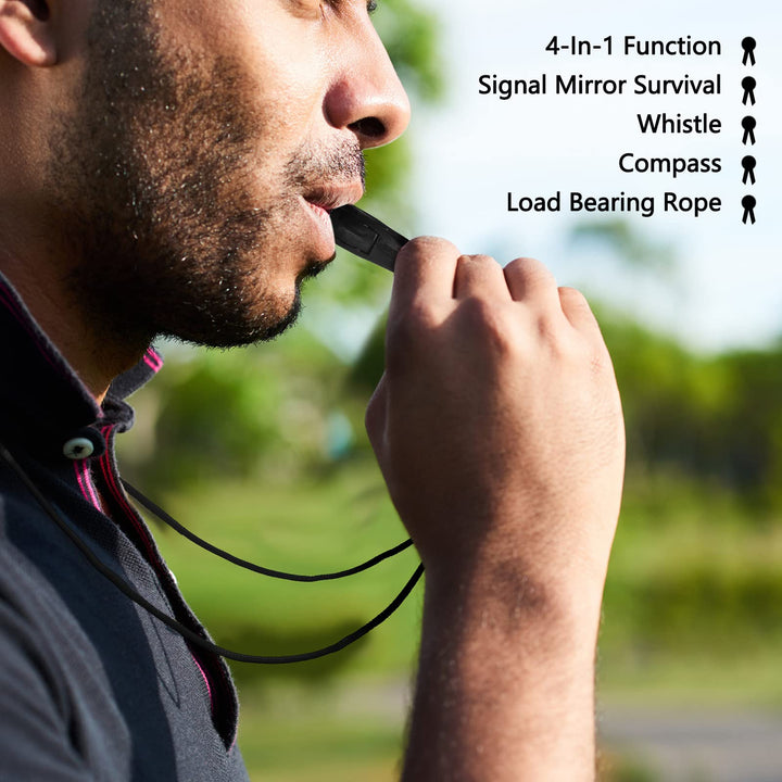 2" x 3" Signaling Camping Mirror w/ Compass | 2-Pack