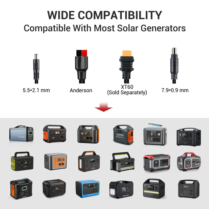 120W Portable Folding Solar Panels w/ Kickstand