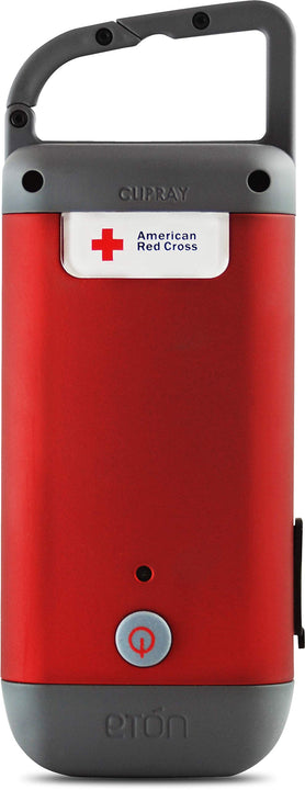 Red Cross Crank-Powered Clip-On Flashlight & Smartphone Charger