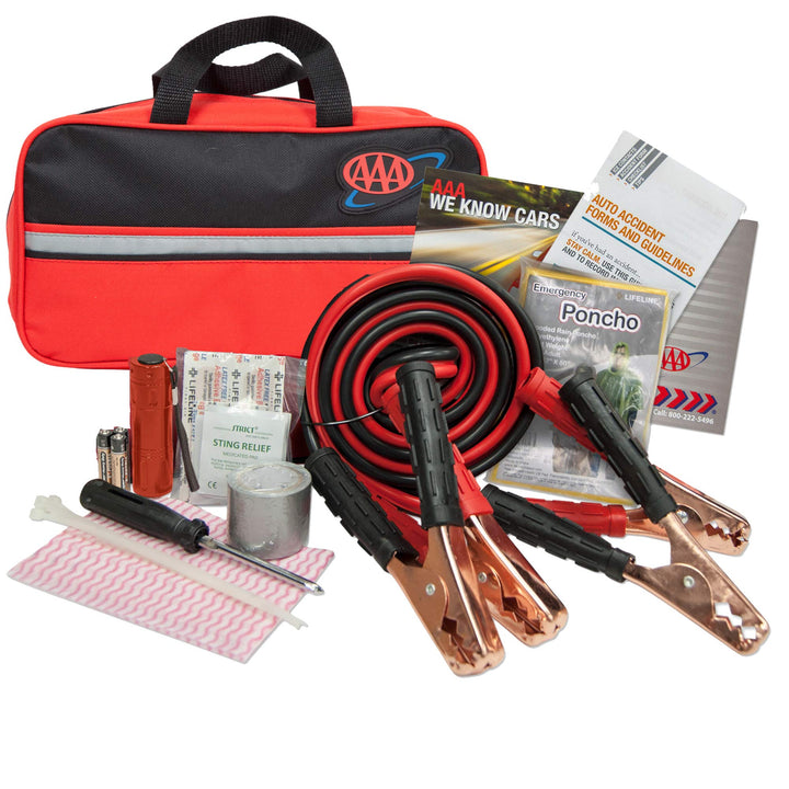 Black Emergency Car Kit w/ Jumper Cables | 42 Pcs