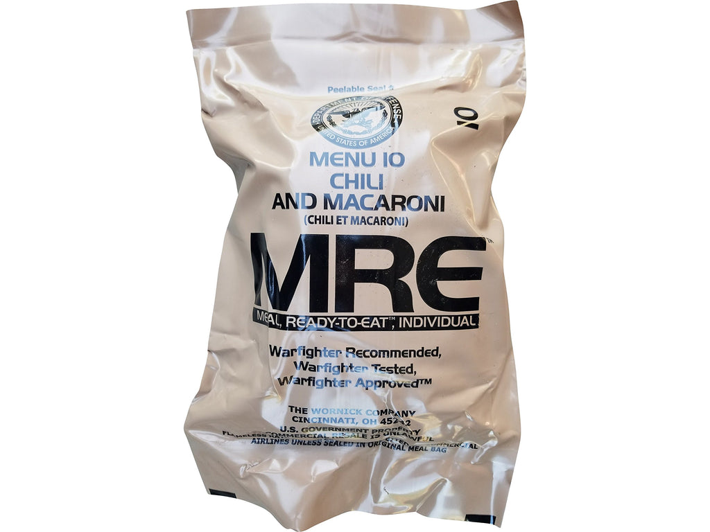 Repas Prêt à Manger MRE Ration Armée Américaine - Chili And Macaroni - Ration De Survie & Camping