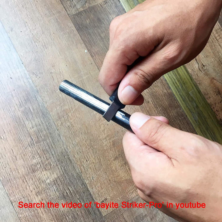 4" Drilled Ferrocerium Rod Flint Fire Starter w/ Paracord