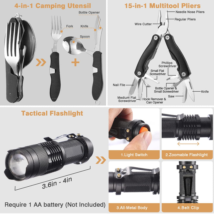 Emergency Survival Gear Kit Equipment | Camo-1