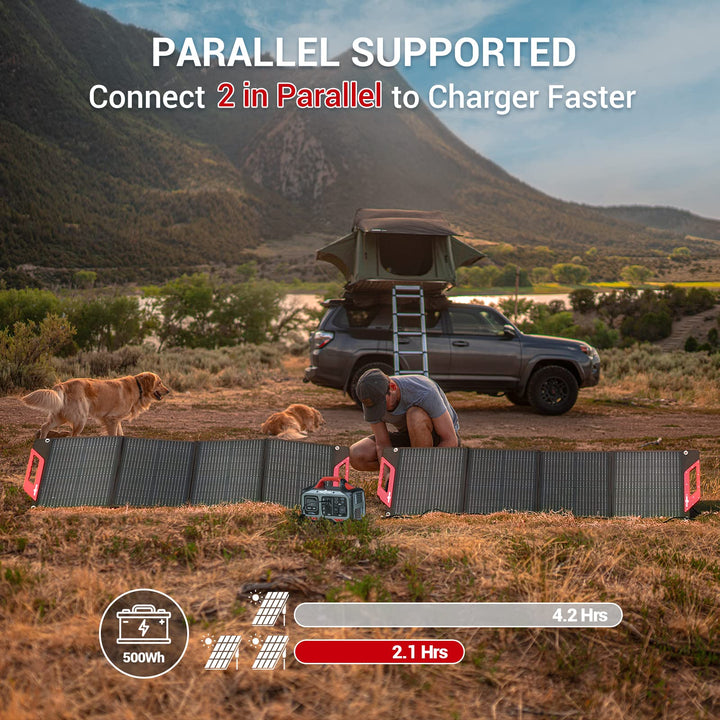 120W Portable Folding Solar Panels w/ Kickstand