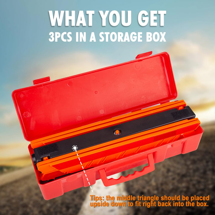 Road Safety Warning Triangles | 3-Pack