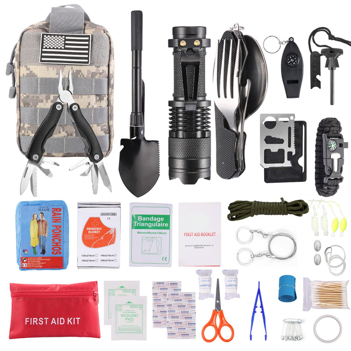 Emergency Survival Gear Kit Equipment | Camo-1