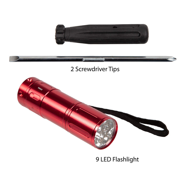 Black Emergency Car Kit w/ Jumper Cables | 42 Pcs