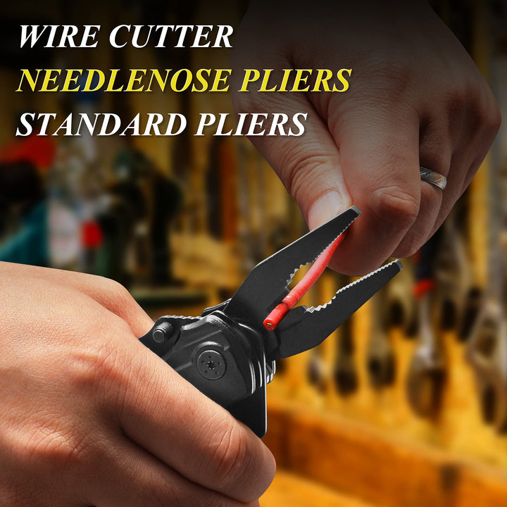 Multitool Folding Stainless-Steel Pocket Knife | Black