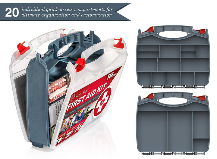 2-in-1 First Aid Fire Starter Kit | 348 Pcs