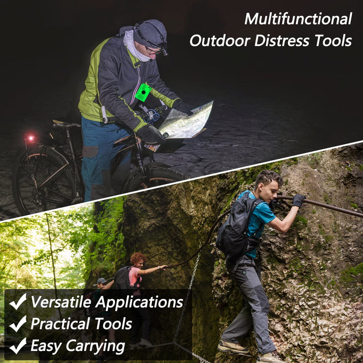 2" x 3" Signaling Camping Mirror w/ Compass | 2-Pack