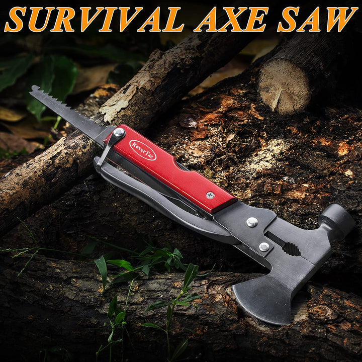 14-in-1 Multitool Survival Hatchet | Red