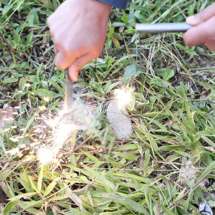 4" Drilled Ferrocerium Rod Flint Fire Starter w/ Paracord