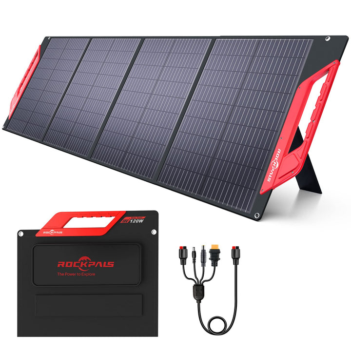 120W Portable Folding Solar Panels w/ Kickstand