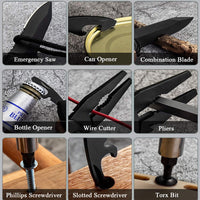Multitool Folding Stainless-Steel Pocket Knife | Black