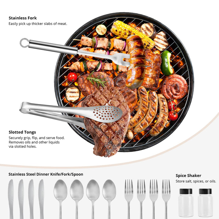 Camo Camp Kitchen Cooking Utensil Set | 27 Pcs