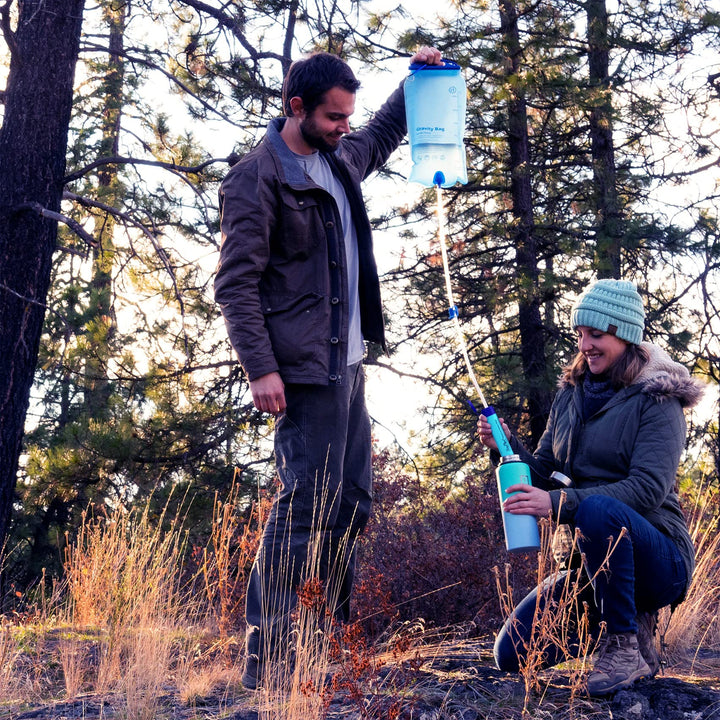 Portable Gravity-Fed Water Purifier w/ 3L Bag