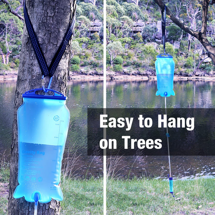 Portable Gravity-Fed Water Purifier w/ 3L Bag
