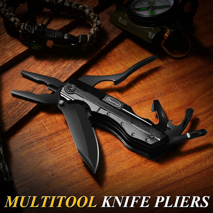 Multitool Folding Stainless-Steel Pocket Knife | Black