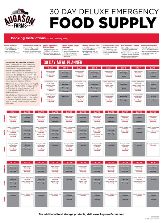 30-Day 1-Person Emergency Food Supply | White