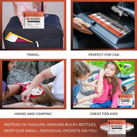 Orange Personal First Aid Travel Kits Set |10 Pack