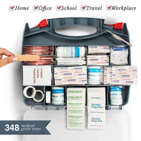 2-in-1 First Aid Fire Starter Kit | 348 Pcs