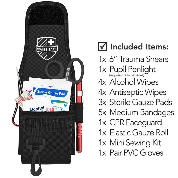 Multi-Purpose Fully Stocked First Aid EMT Kit | 22 Pcs