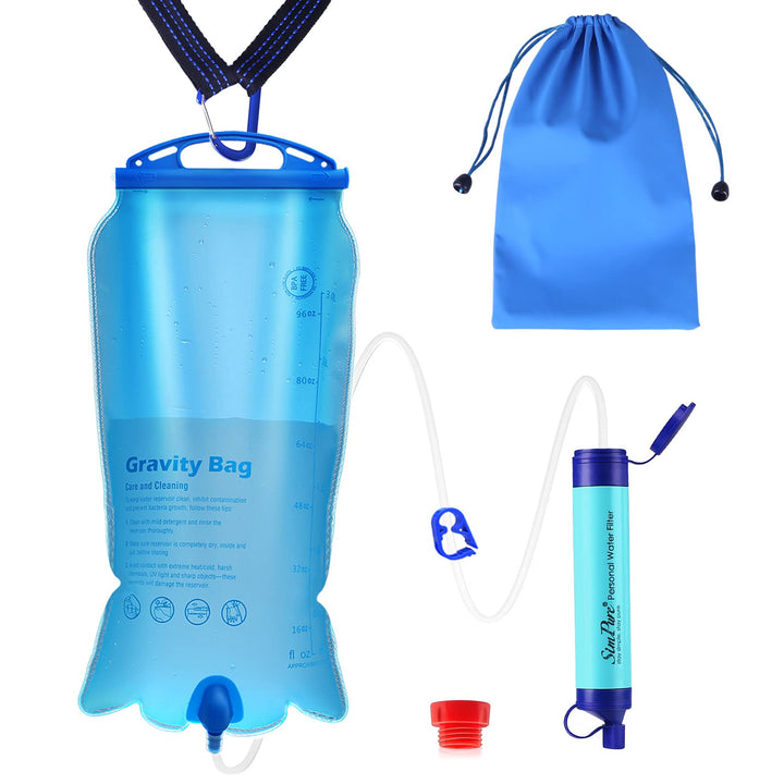 Portable Gravity-Fed Water Purifier w/ 3L Bag