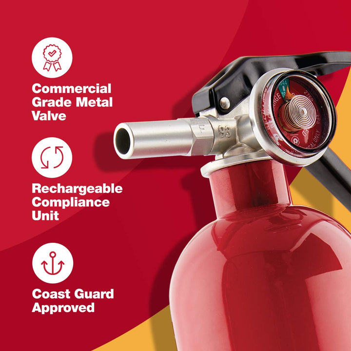 Rechargeable UL Rated Home Fire Extinguisher | Red
