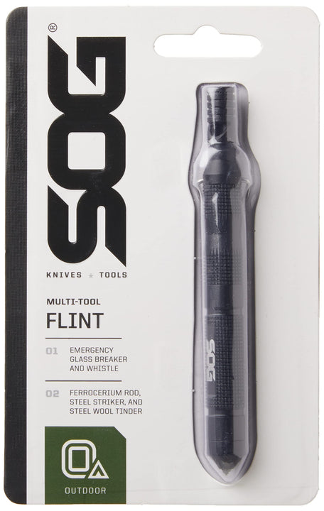 Multipurpose Survival & Defense Flint Tool/Safety Whistle